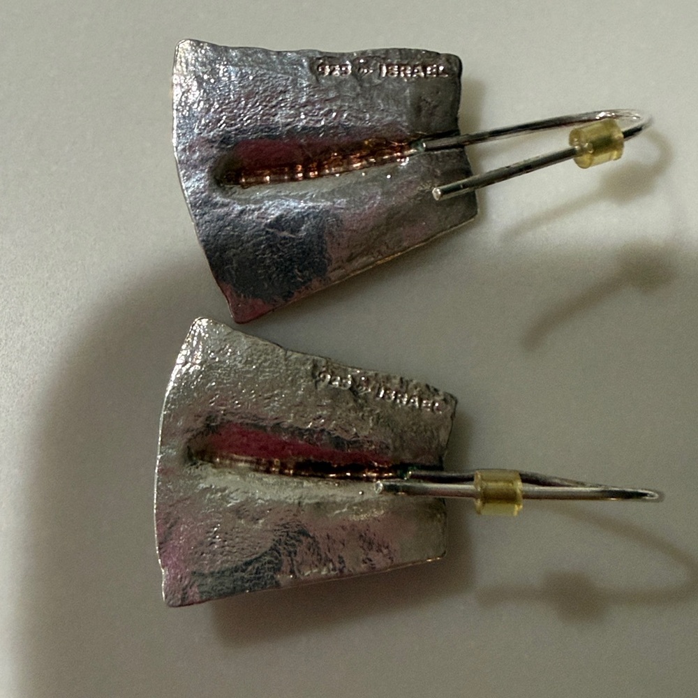Silpada Silver Textured Folded Drop Earrings - Picture 2 of 2